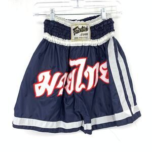 Fairtex Muay Thai Boxing MMA Shorts High Waisted Blue Red Womens Sz Medium